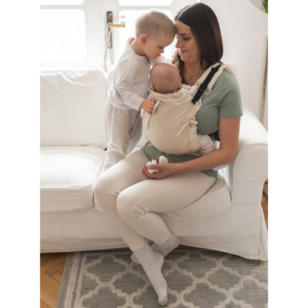 Babytragen Multi Soft: Little Herringbone Natural Linen,60% Baumwolle 20% Leinen 20% Bambus, Jacquardstoff
