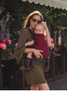 Babytrage  Multi Grow: Diamond Maroon, 100% Baumwolle, Jacquardstoff
