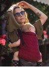 Babytrage  Multi Grow: Diamond Maroon, 100% Baumwolle, Jacquardstoff