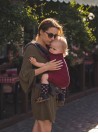 Babytrage  Multi Grow: Diamond Maroon, 100% Baumwolle, Jacquardstoff