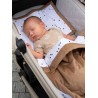 Caramel Teddy In Clouds flat baby pillow, 26 x 36 cm