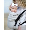 Multi Grow Carrier: Herringbone Ecru Bamboo, 80% combed cotton 20% bamboo, jacquard