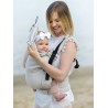 Multi Grow Carrier: Herringbone Ecru Bamboo, 80% combed cotton 20% bamboo, jacquard