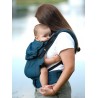 Babytrage Multi Grow: Little Herringbone Petrol, 100% Baumwolle, Jacquardstoff
