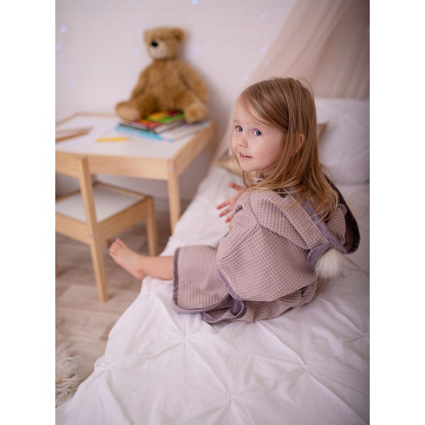 Bubble Hop Bath Poncho Cappucino