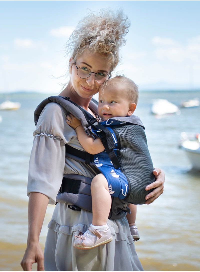 Babytrage Grow Air: Marine, 70% baumwolle 30% polyester