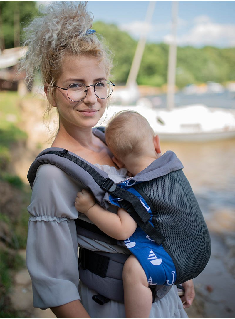 Babytrage Grow Air: Marine, 70% baumwolle 30% polyester