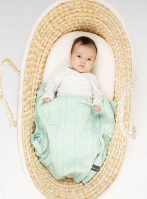 Turquoise knitted baby...