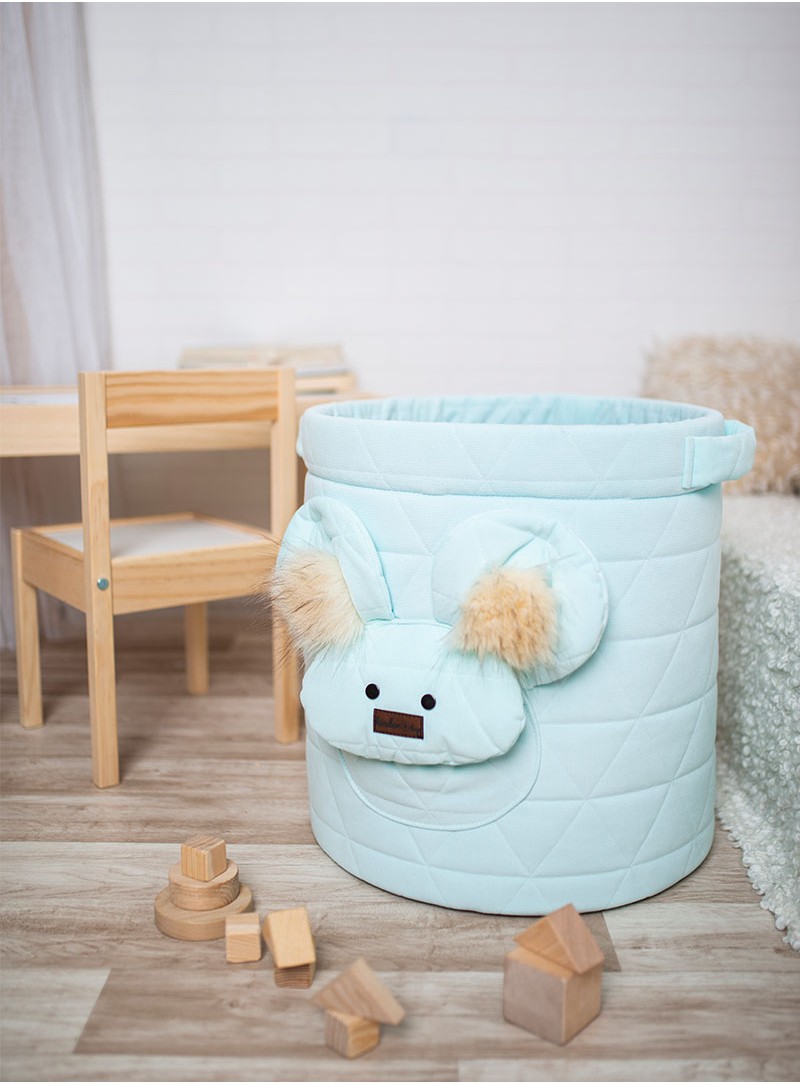 Kosz na zabawki Teddy Triangles Aquamarine