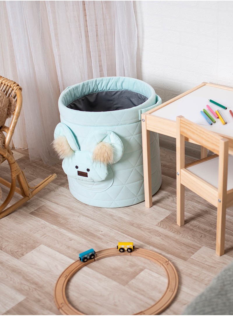 Teddy Toy basket Triangles Aquamarine