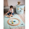 Teddy Toy basket Triangles Aquamarine