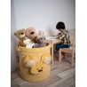Teddy Toy basket Triangles Mustard