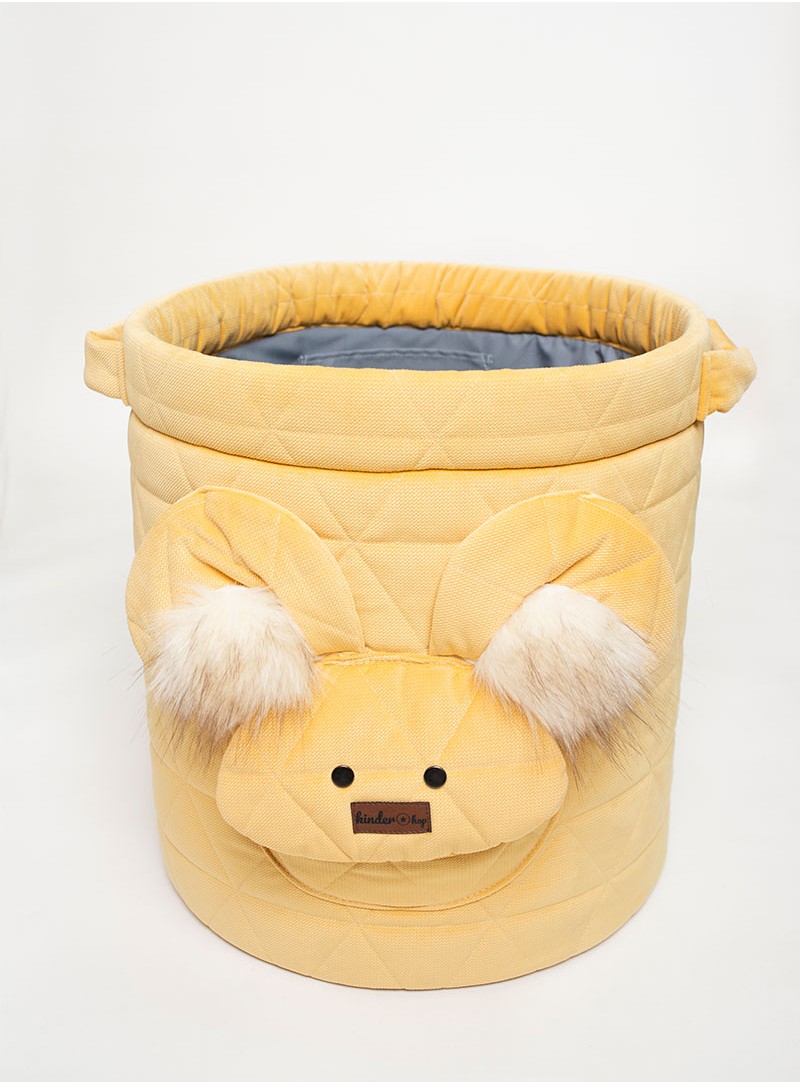 Kosz na zabawki Teddy Triangles Mustard