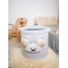 Teddy Toy basket Triangles Light Grey