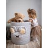 Teddy Toy basket Triangles Light Grey