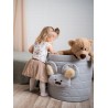 Kosz na zabawki Teddy Triangles Light Grey