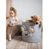 Kosz na zabawki Teddy Triangles Light Grey