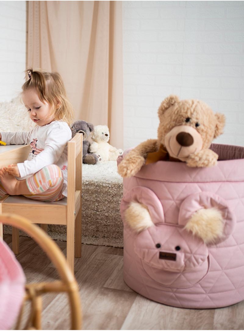 Kosz na zabawki Teddy Triangles Pink