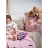 Teddy Toy basket Triangles Pink