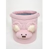 Teddy Toy basket Triangles Pink