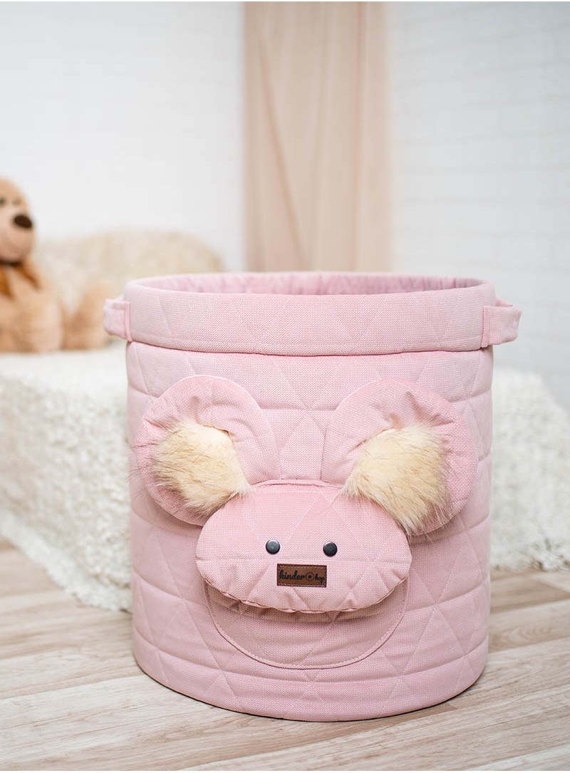Kosz na zabawki Teddy Triangles Pink