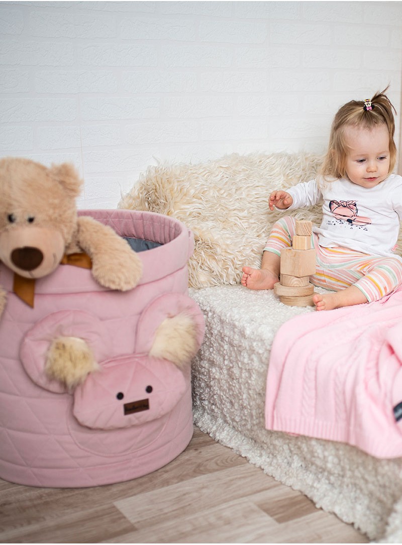 Kosz na zabawki Teddy Triangles Pink