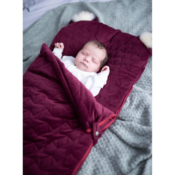 Dream Bear Swaddle Blanket/Baby Sleeping Bag/ Duvet Blue Pink and Green 