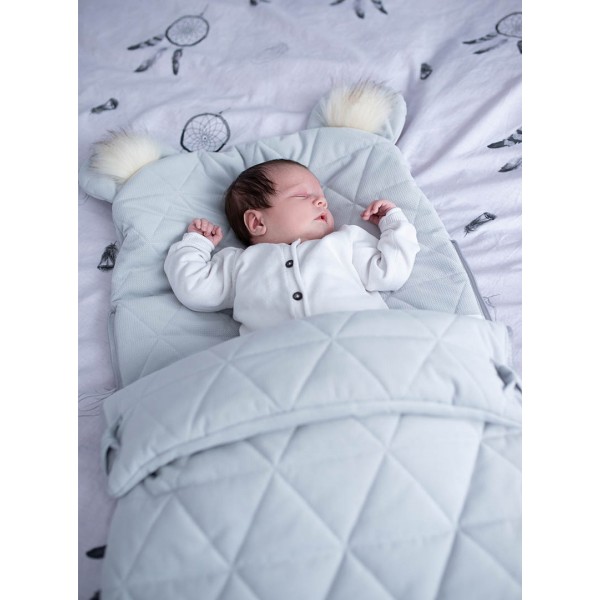 Śpiworek niemowlęcy Dream Catcher Triangles Light Grey 6in1 80x45 cm
