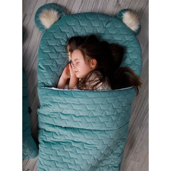 Dream Catcher Sleeping Bag Leaves Ocean Green 120x60 cm