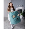 Teddy Toy basket Leaves Ocean Green