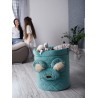 Teddy Toy basket Leaves Ocean Green