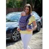 Multi Grow Carrier: Dots Lavender, 100% cotton, jacquard