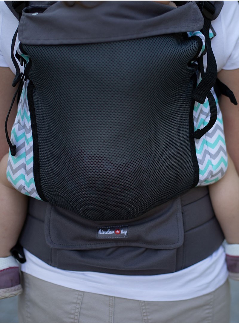 Babytrage Grow Air: Turquoise Zig Zag, 70% baumwolle 30% polyester