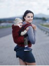 Babytrage  Multi Grow: Diamond Maroon, 100% Baumwolle, Jacquardstoff