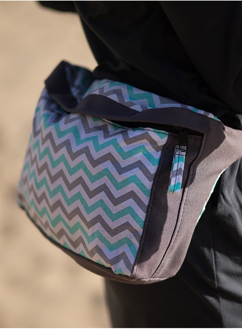 Nerka biodrowa Turquoise Zig Zag