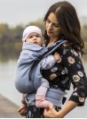 Multi Grow Carrier: Little Herringbone Blue, 100% cotton, jacquard