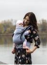 Multi Grow Carrier: Little Herringbone Blue, 100% cotton, jacquard