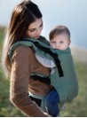 Multi Grow Carrier: Little Herringbone Turquoise, 100% cotton, jacquard