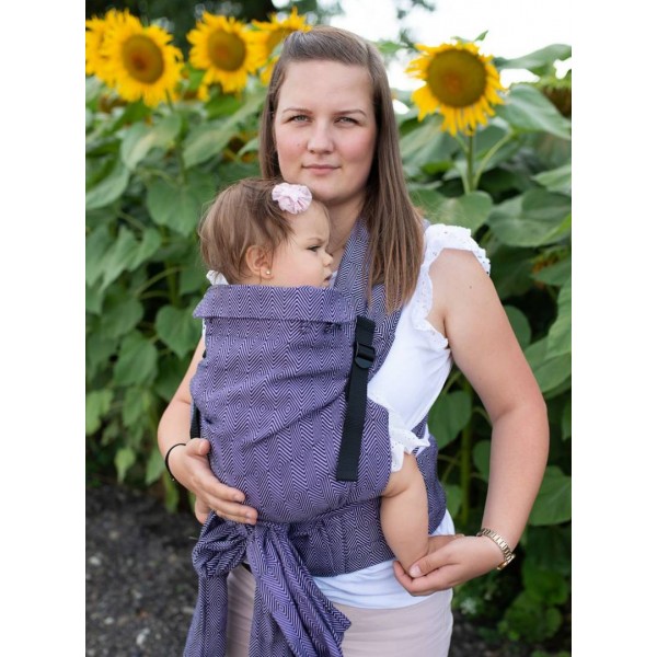 Nosidełko Half Buckle: Diamond Lavender, 100% bawełna, żakard