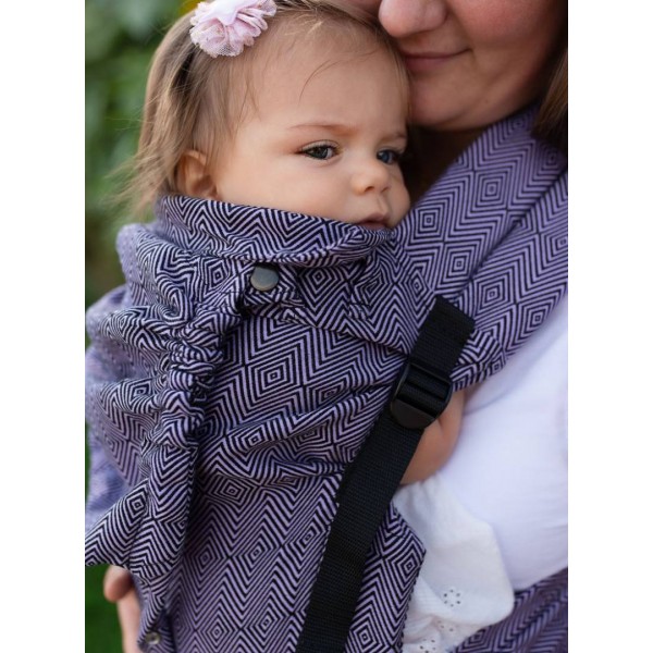 Nosidełko Half Buckle: Diamond Lavender, 100% bawełna, żakard