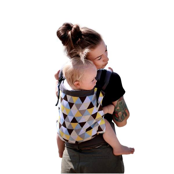 Basic Carrier: Yellow Triangles, 100% cotton