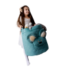 Teddy Toy basket Leaves Ocean Green