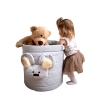 Teddy Toy basket Triangles Light Grey