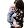 Multi Grow Carrier: Little Herringbone Blue, 100% cotton, jacquard