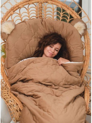 Dream Catcher sleeping bag  Caramel Teddy in Clouds - 200x85 cm
