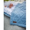 Doppelseitige Steppdecke Triangles Jeans, Minky / baumwolle, 50 x 70 cm