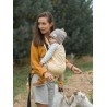 Nosidełko Half Buckle: Little Herringbone Soft Yellow, 100% bawełna, żakard